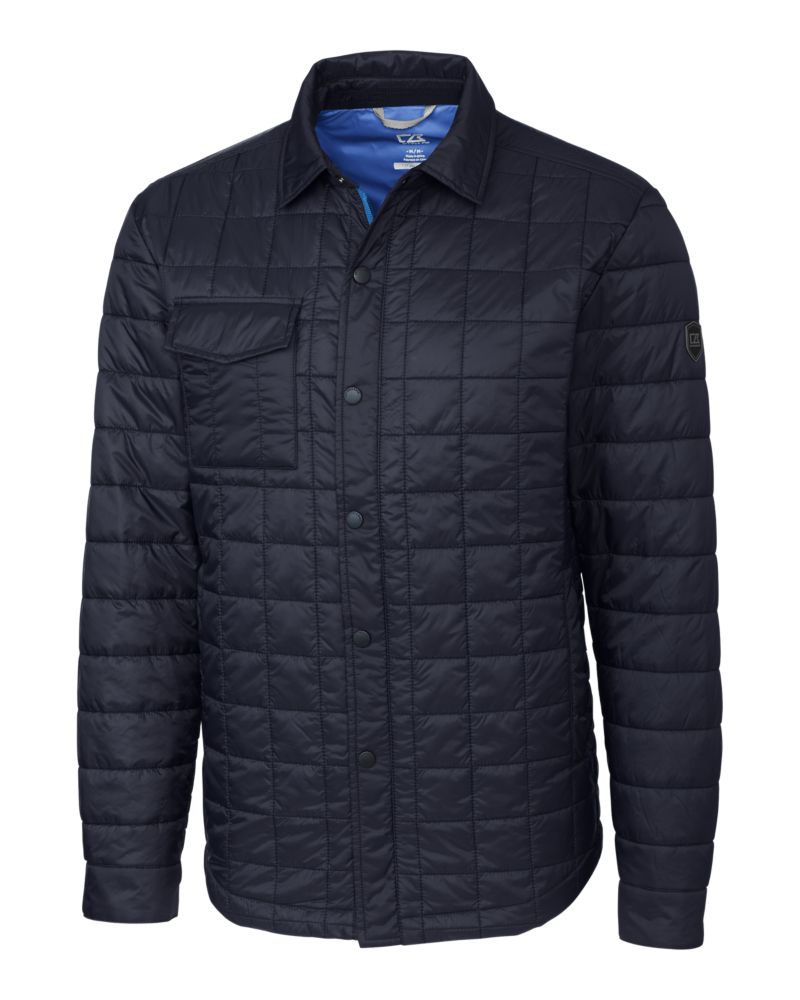 Cutter & Buck Men's Rainier Recycled Insulated Puffer Full Zip Shirt Jacket-12