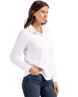 Cutter & Buck Women's Advantage Pique Long Sleeve Button-Down Shirt-8