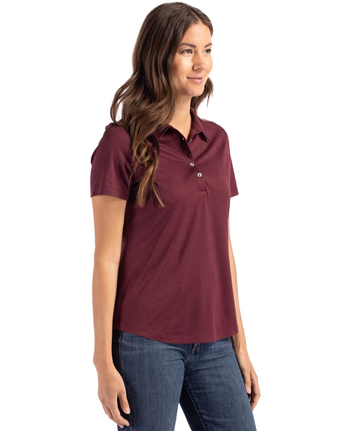 Cutter & Buck Women's Coastline Recycled Double Peached Polo-6