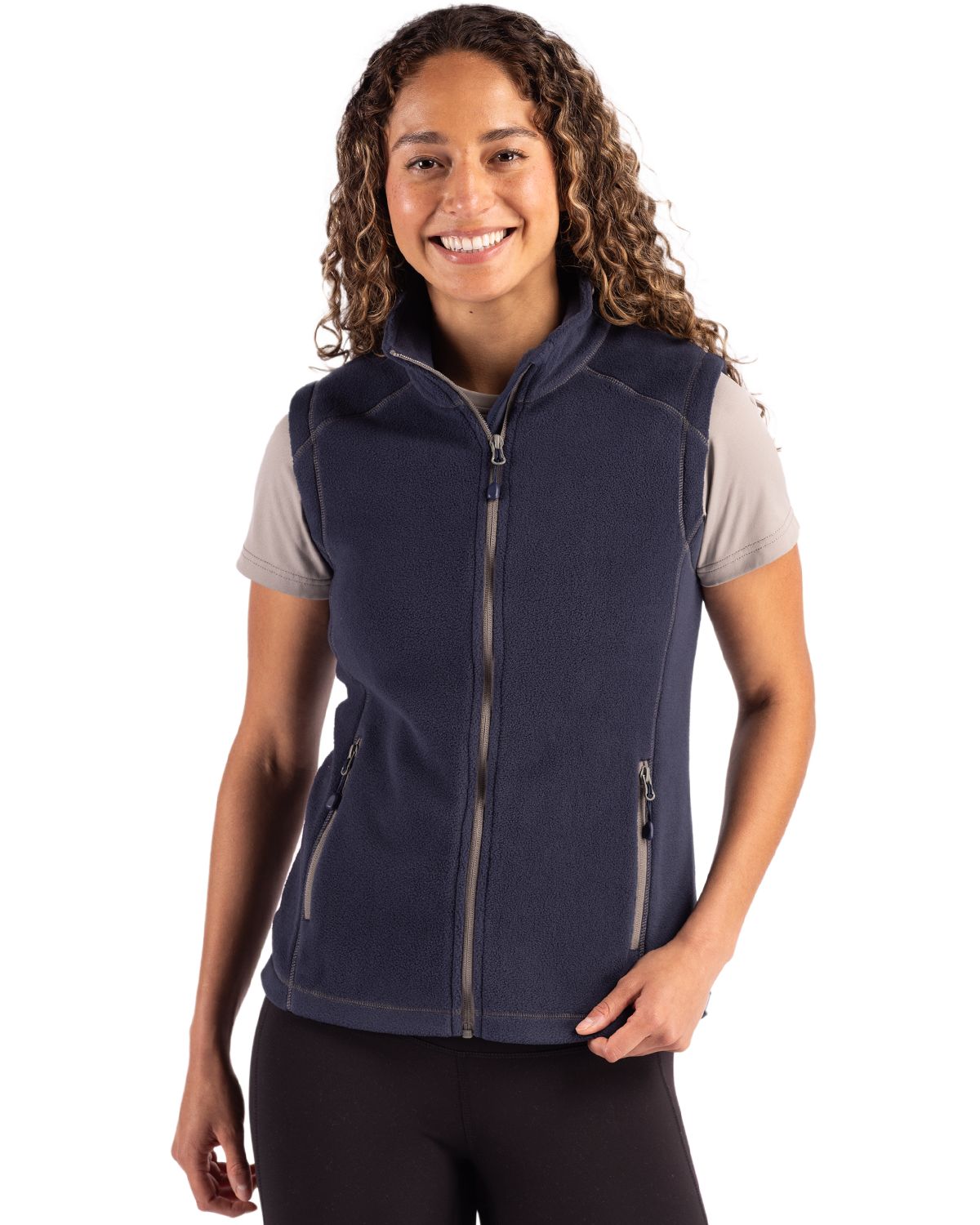 Clique Women's Powder Recycled Fleece Full Zip Vest-4