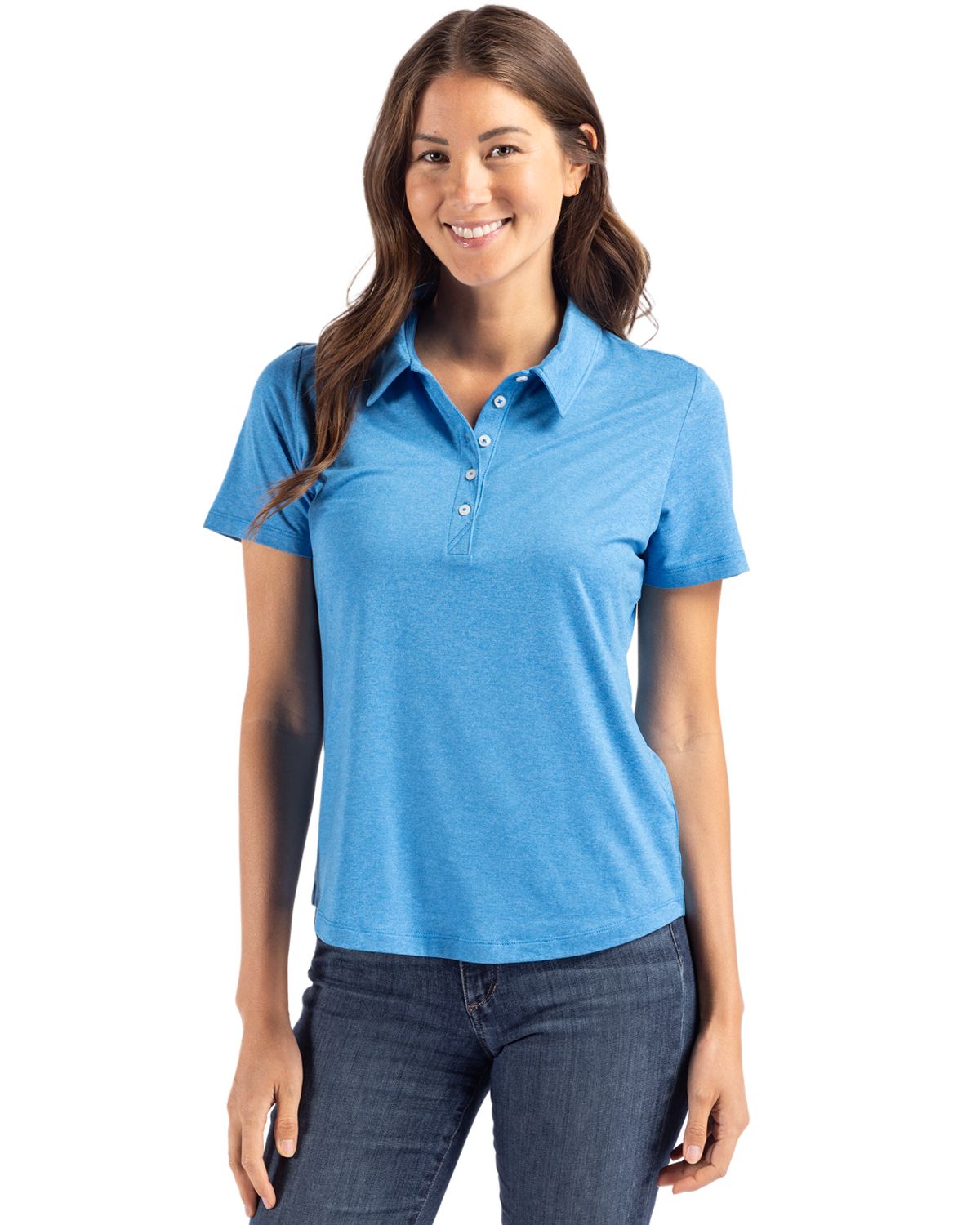 Cutter & Buck Women's Coastline Recycled Double Peached Polo-4