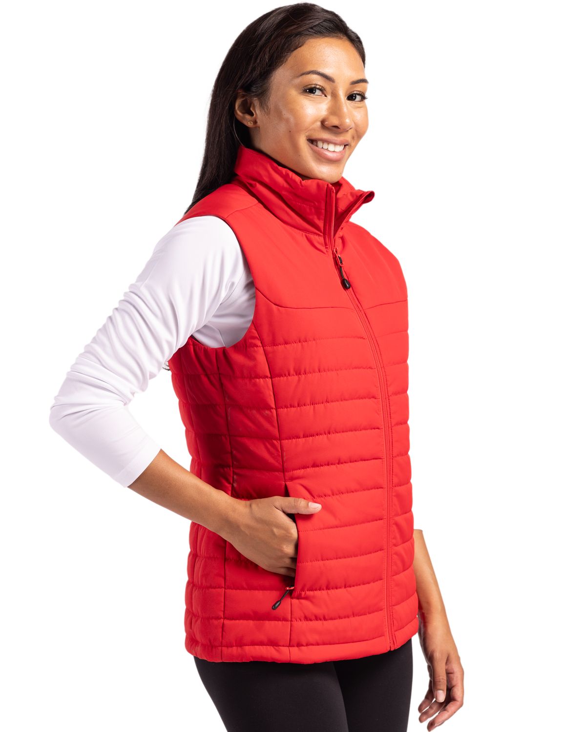 Clique Women's Elevation Recycled Insulated Puffer Full Zip Vest-6