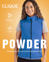 Clique Women's Powder Recycled Fleece Full Zip Vest-7