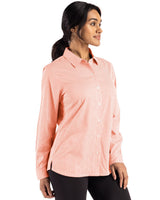 Cutter & Buck Women's Skyline Recycled Gingham Long Sleeve Spread Collar Dress Shirt-3