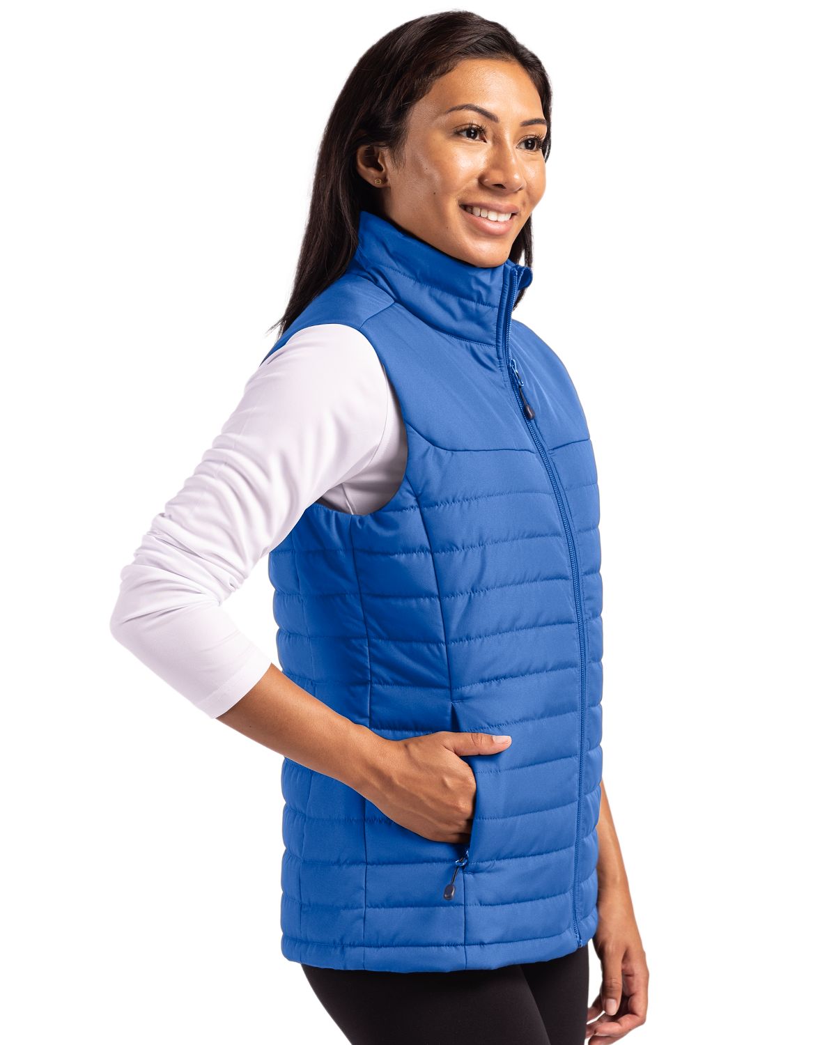 Clique Women's Elevation Recycled Insulated Puffer Full Zip Vest-4