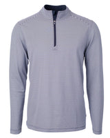 Cutter & Buck Men's Virtue Recycled Micro Stripe Featherlight Pique Quarter Zip Pullover-2