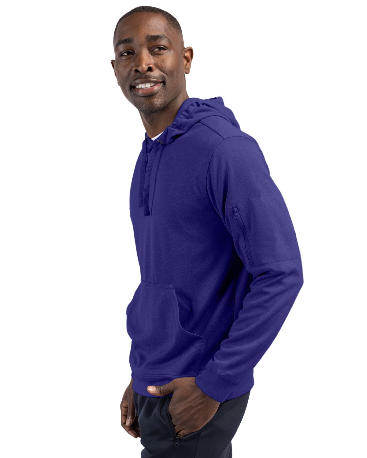 Clique Men's Lift Solution-dyed Performance Hooded Pullover Sweatshirt-3