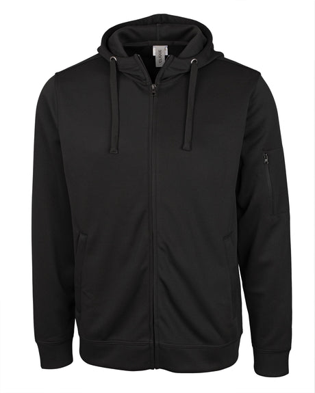 Clique Men's Lift Solution-dyed Performance Full Zip Hooded Sweatshirt-1