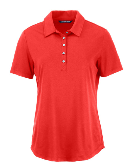 Cutter & Buck Women's Coastline Recycled Double Peached Polo-1
