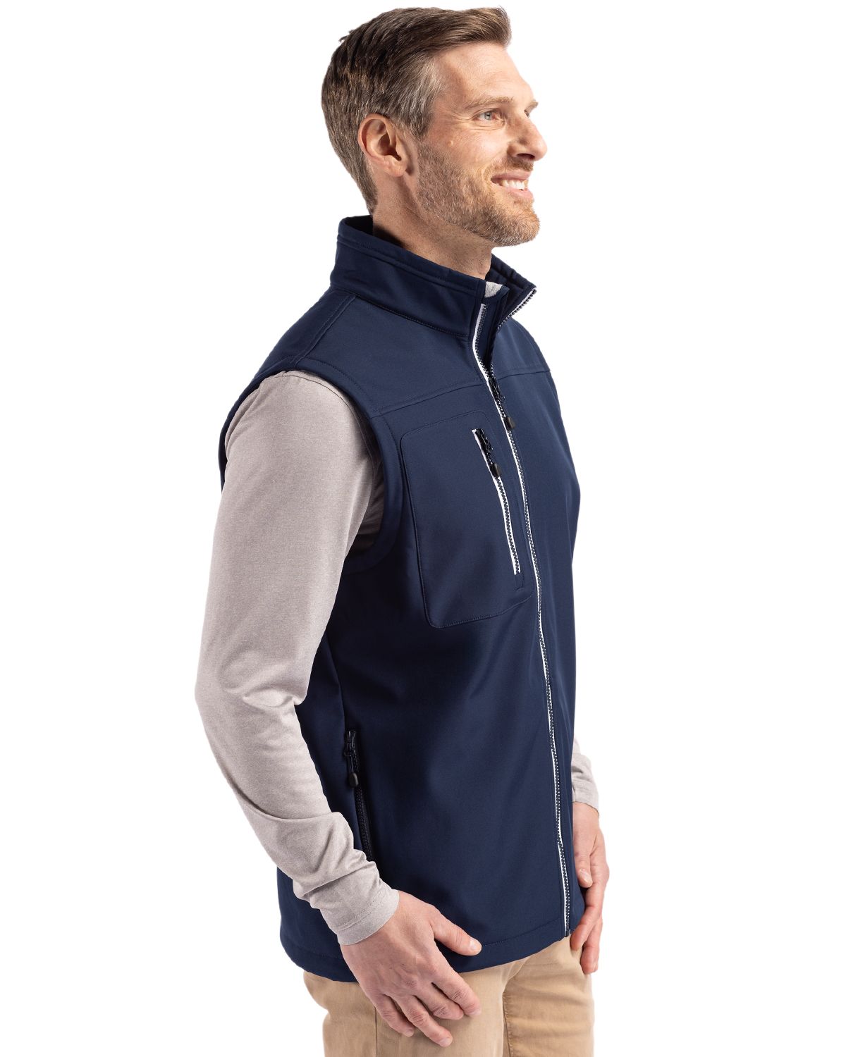 Clique Men's Telemark Recycled Stretch Softshell Full Zip Vest-3