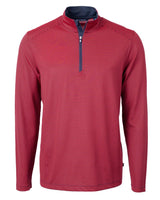 Cutter & Buck Men's Virtue Recycled Micro Stripe Featherlight Pique Quarter Zip Pullover-6
