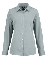 Cutter & Buck Women's Skyline Recycled Gingham Long Sleeve Spread Collar Dress Shirt-3