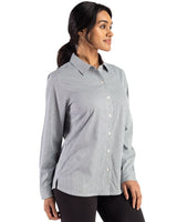 Cutter & Buck Women's Skyline Recycled Gingham Long Sleeve Spread Collar Dress Shirt-7