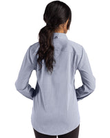 Cutter & Buck Women's Skyline Recycled Gingham Long Sleeve Spread Collar Dress Shirt-5
