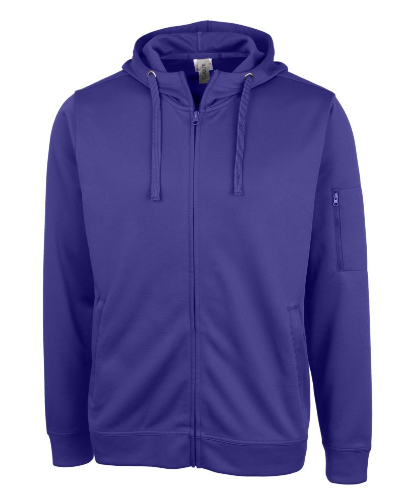 Clique Men's Lift Solution-dyed Performance Full Zip Hooded Sweatshirt-3