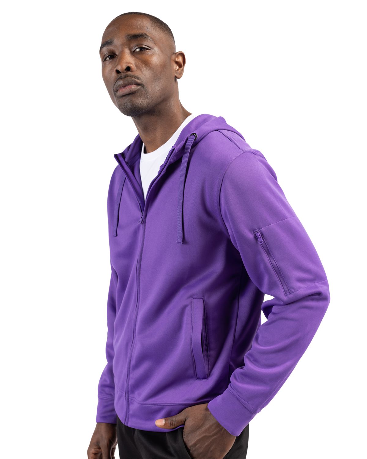 Clique Men's Lift Solution-dyed Performance Full Zip Hooded Sweatshirt-6