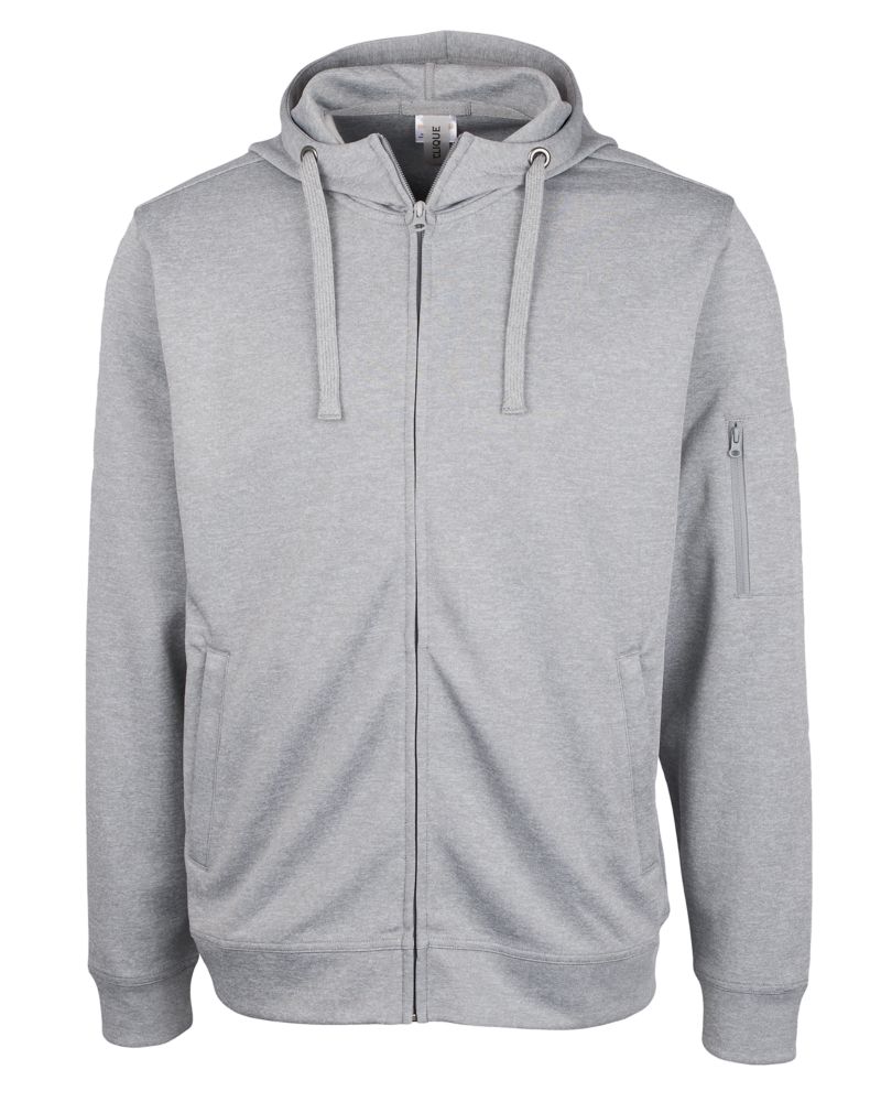 Clique Men's Lift Solution-dyed Performance Full Zip Hooded Sweatshirt-4