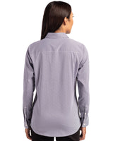 Cutter & Buck Women's Skyline Recycled Gingham Long Sleeve Spread Collar Dress Shirt-2