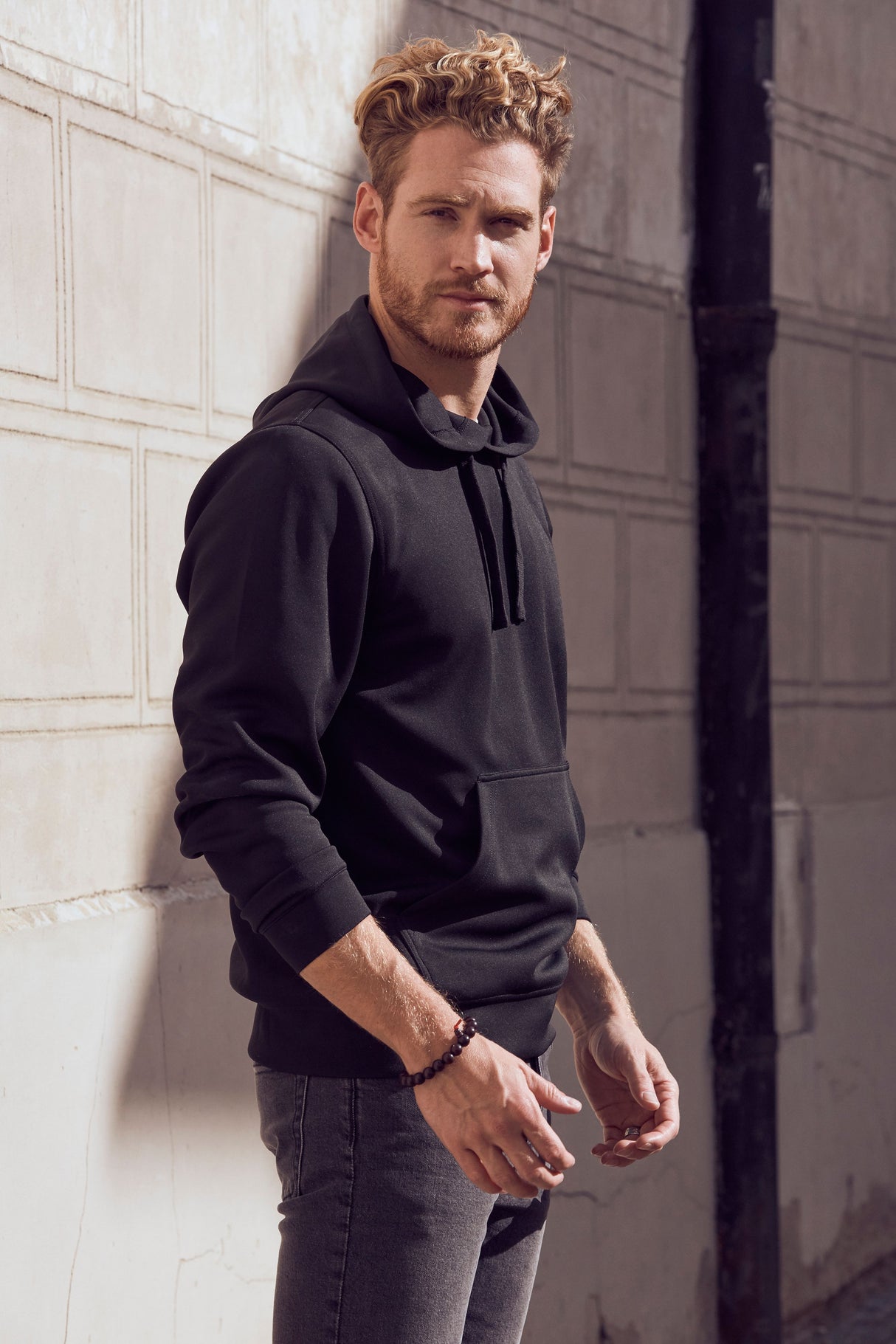 Clique Men's Lift Solution-dyed Performance Hooded Pullover Sweatshirt-1