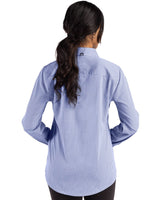 Cutter & Buck Women's Skyline Recycled Gingham Long Sleeve Spread Collar Dress Shirt-8