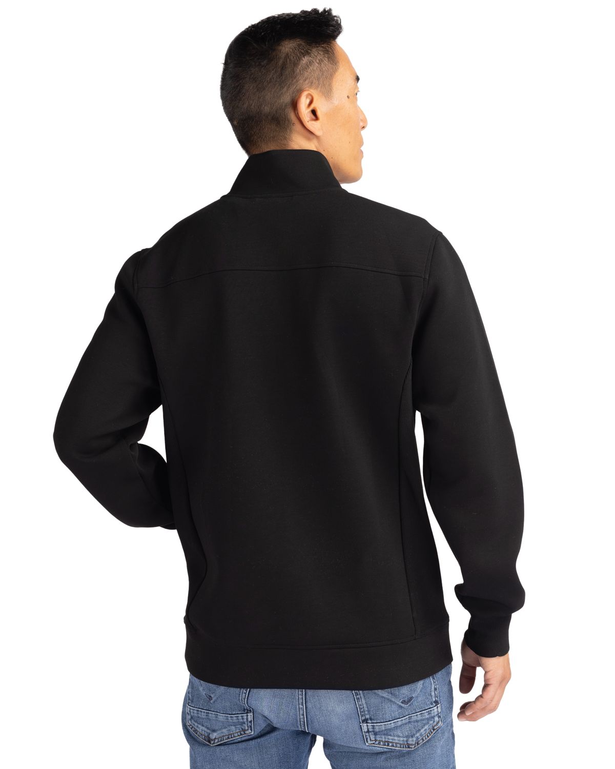 Cutter & Buck Men's Roam Recycled Buttery-Soft Knit Quarter Zip Jacket-2
