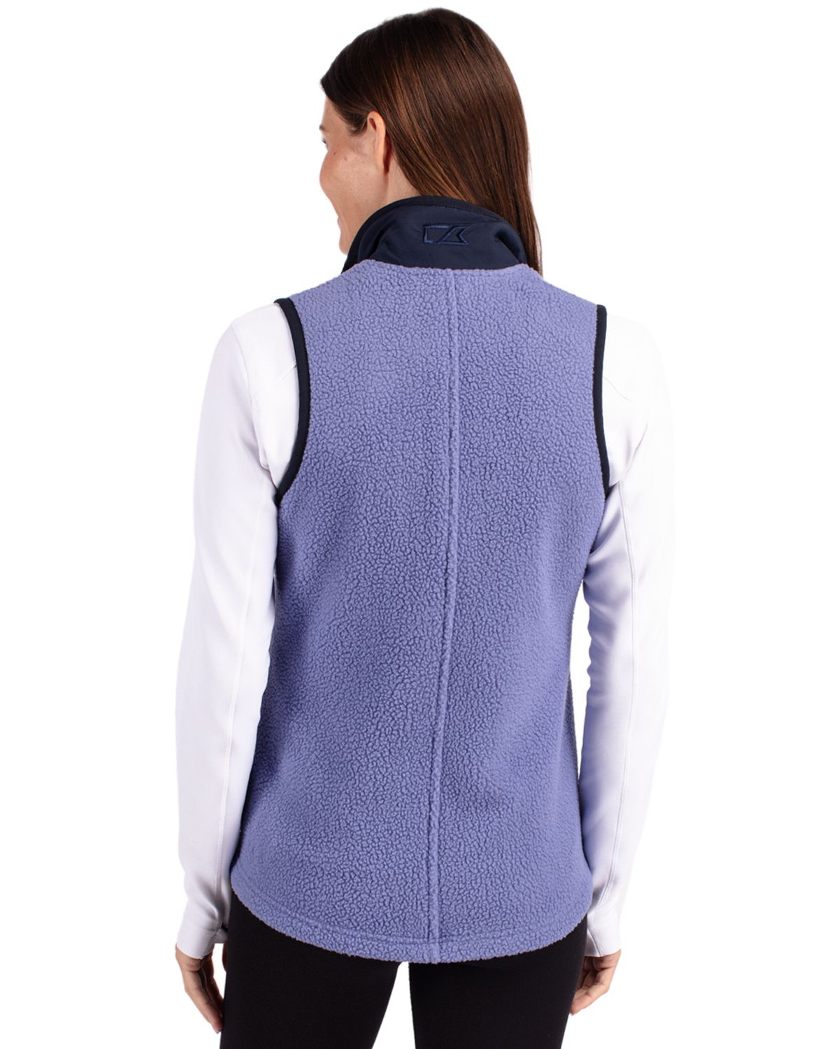 Cutter & Buck Women's Cascade Epic Comfort Recycled Sherpa Fleece Full Zip Vest-1