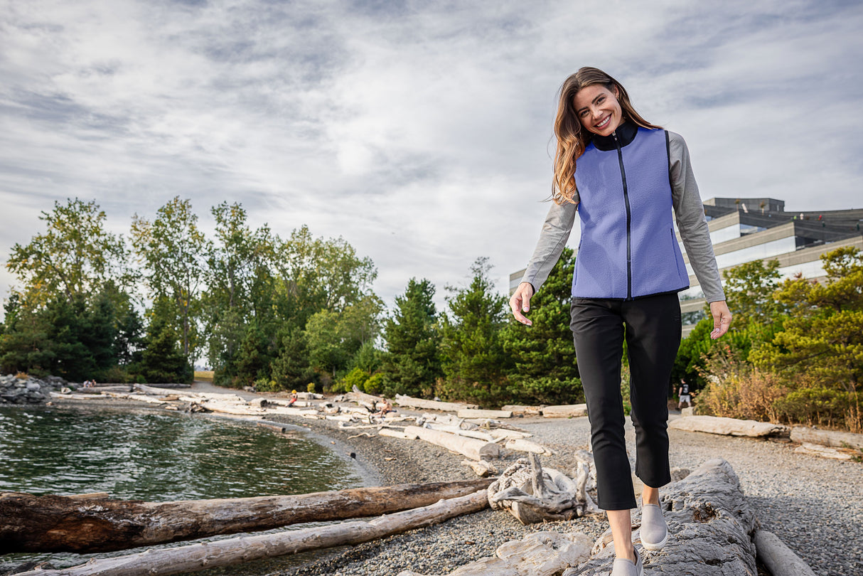 Cutter & Buck Women's Cascade Epic Comfort Recycled Sherpa Fleece Full Zip Vest-4