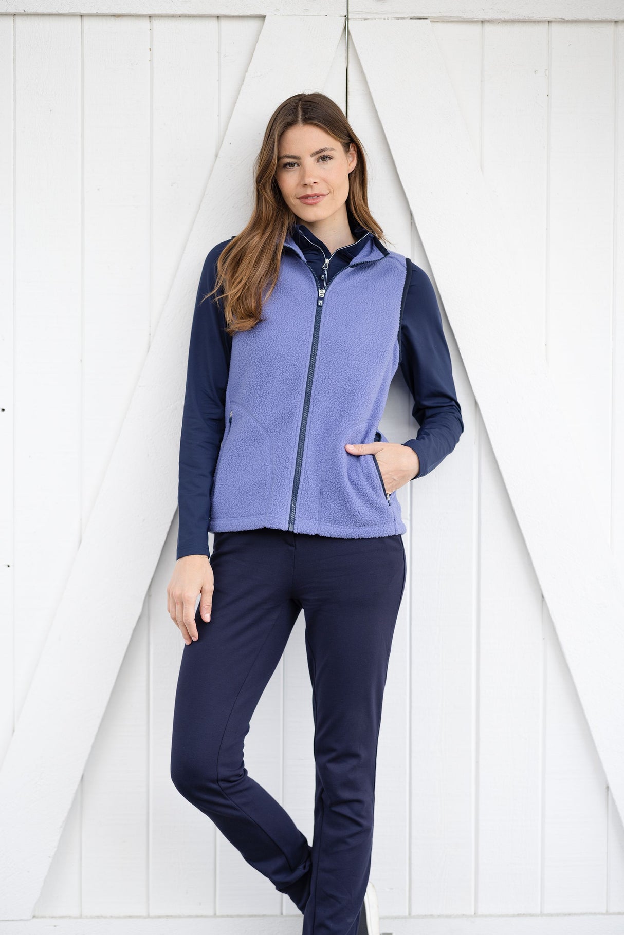 Cutter & Buck Women's Cascade Epic Comfort Recycled Sherpa Fleece Full Zip Vest-5