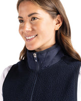 Cutter & Buck Women's Cascade Epic Comfort Recycled Sherpa Fleece Full Zip Vest-5