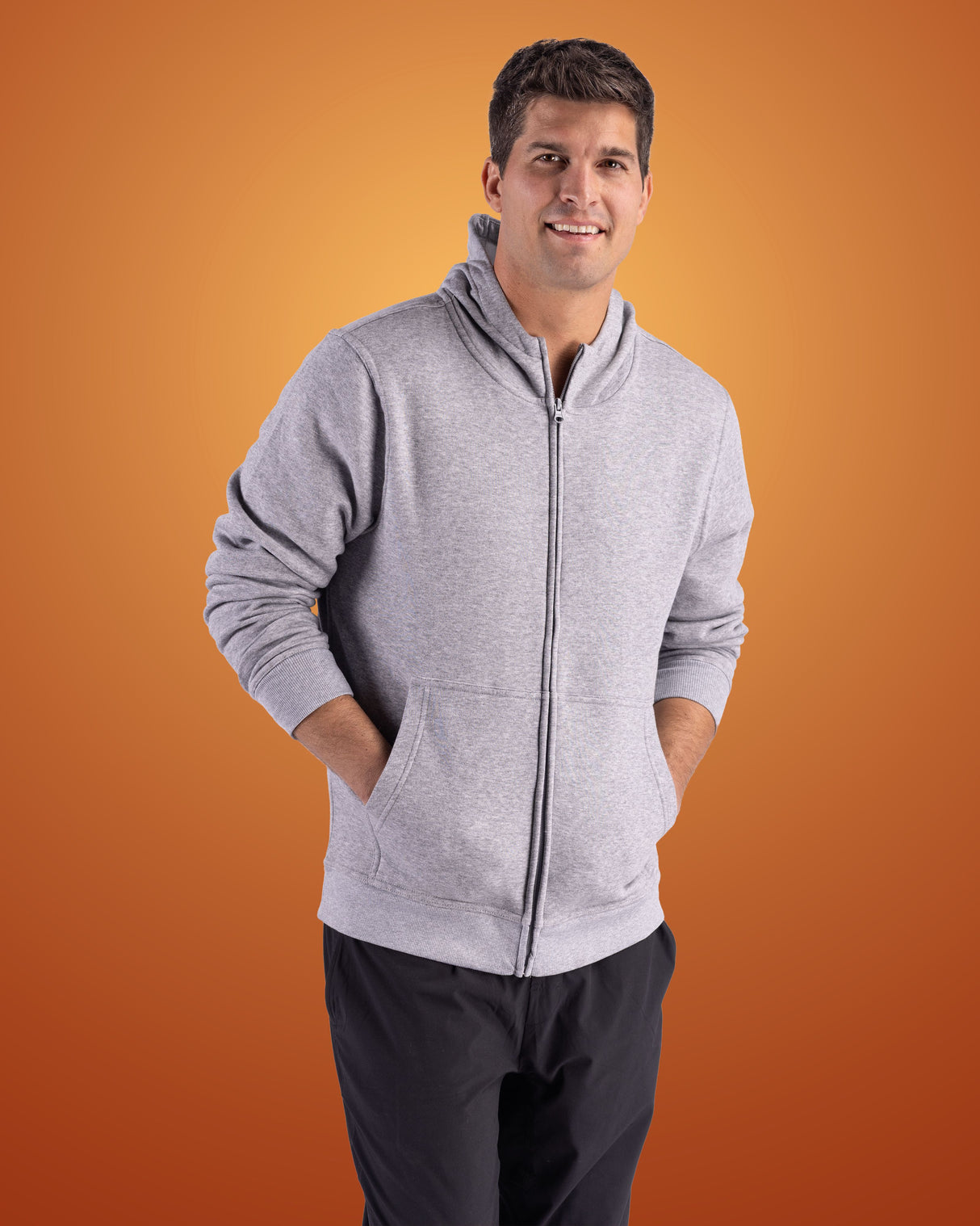 Clique Men's Drive Recycled Full Zip Hooded Sweatshirt-5