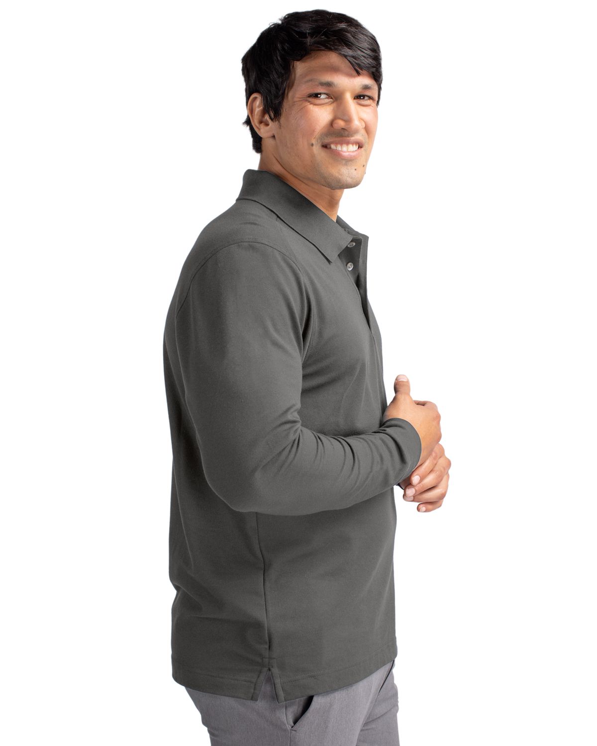 Cutter & Buck Men's Advantage Cotton-Blend Pique Long Sleeve Polo-7