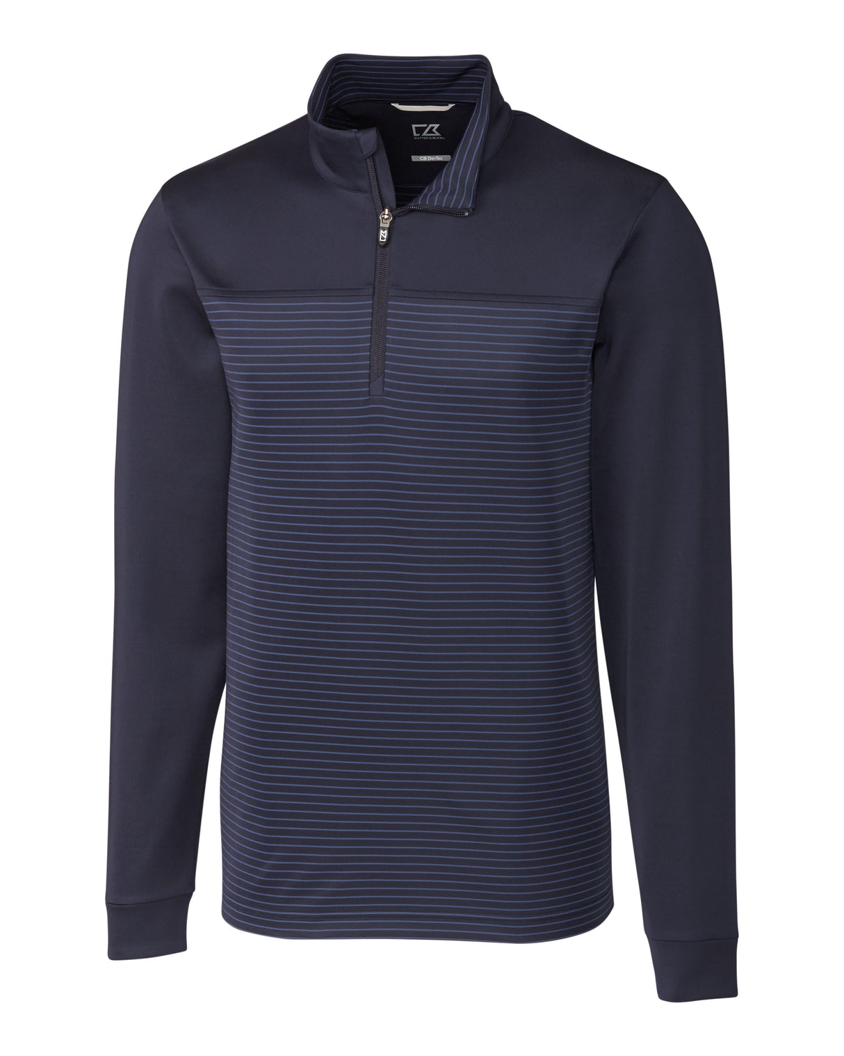 Cutter & Buck Men's Traverse Big & Tall Stripe Quarter Zip Pullover-1