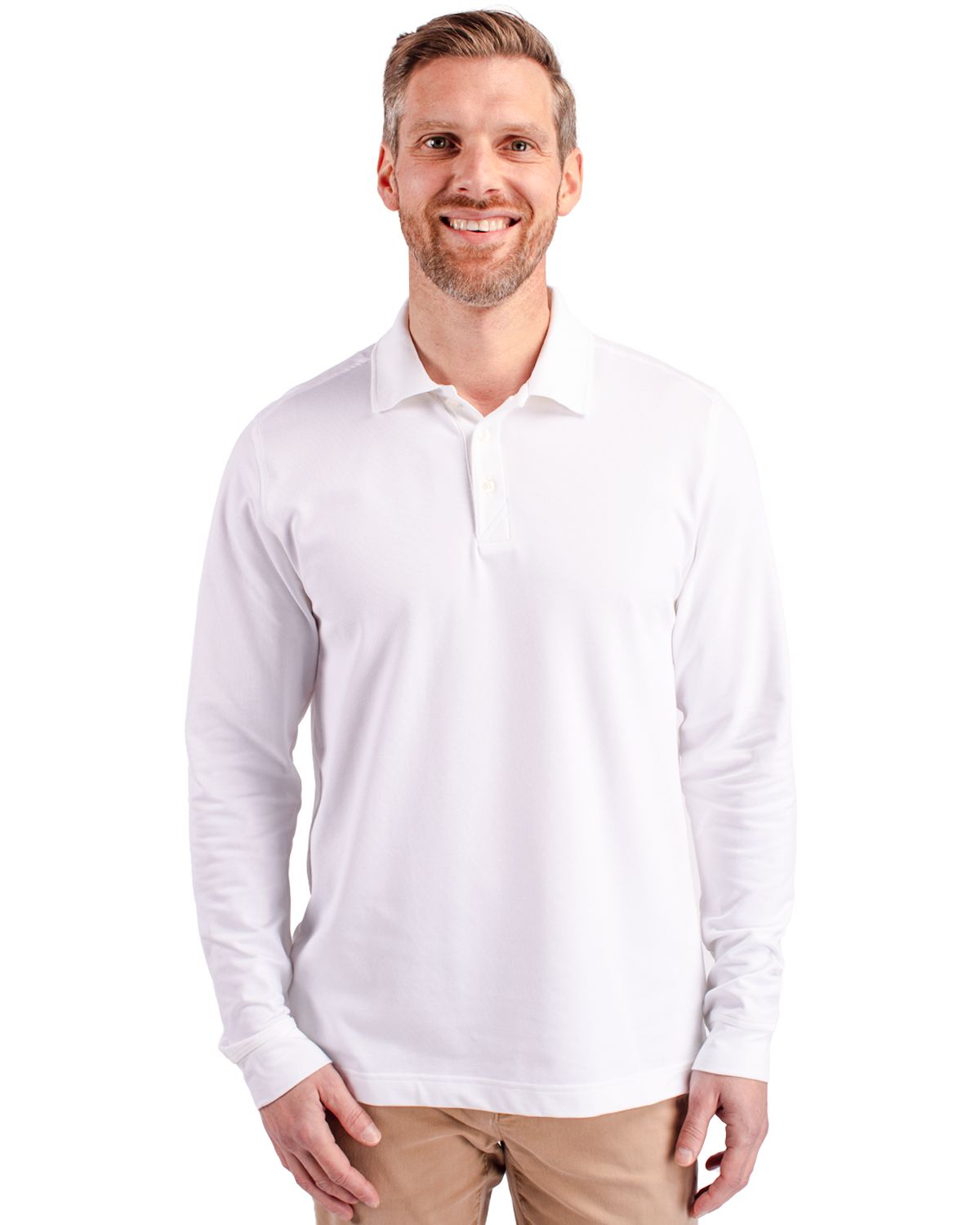 Cutter & Buck Men's Advantage Cotton-Blend Pique Long Sleeve Polo-4