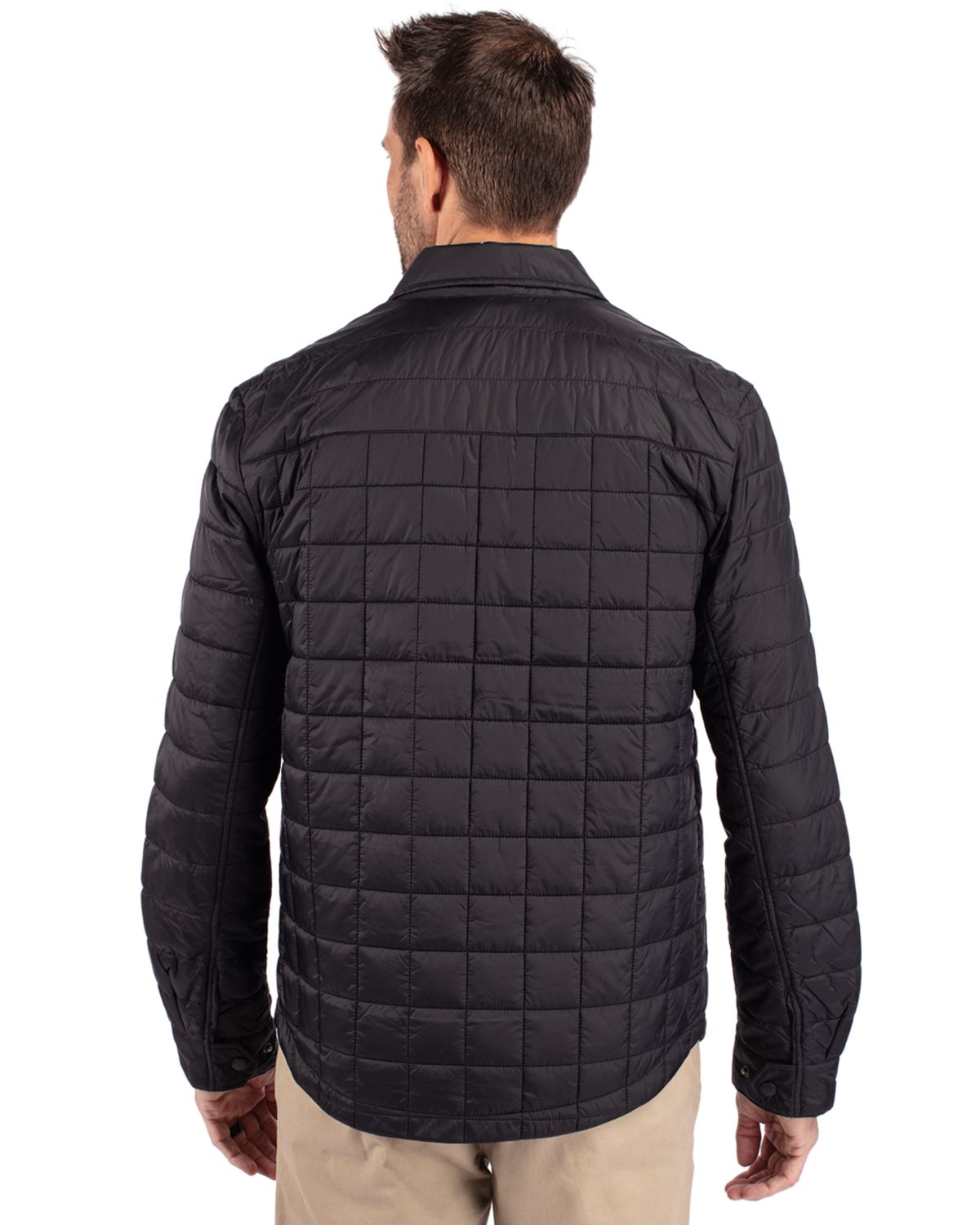 Cutter & Buck Men's Rainier Big & Tall Full Zip Shirt Jacket-5