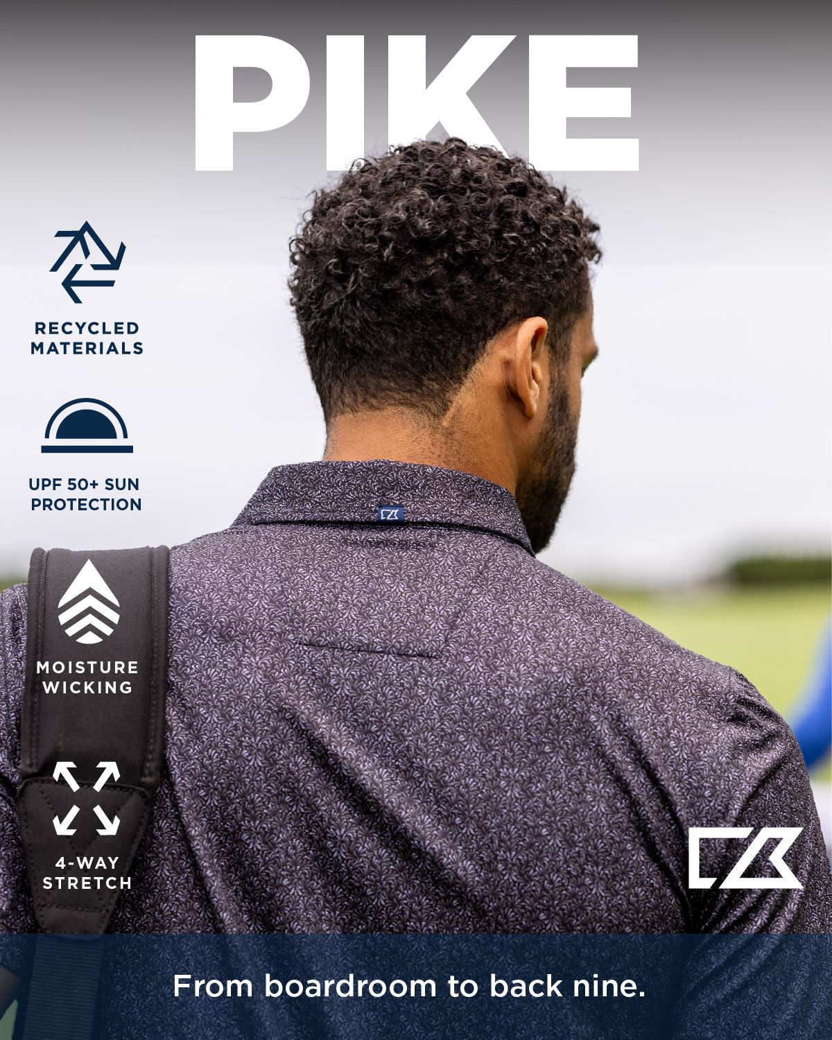 Cutter & Buck Men's Pike Recycled Symmetry Print Polo-4