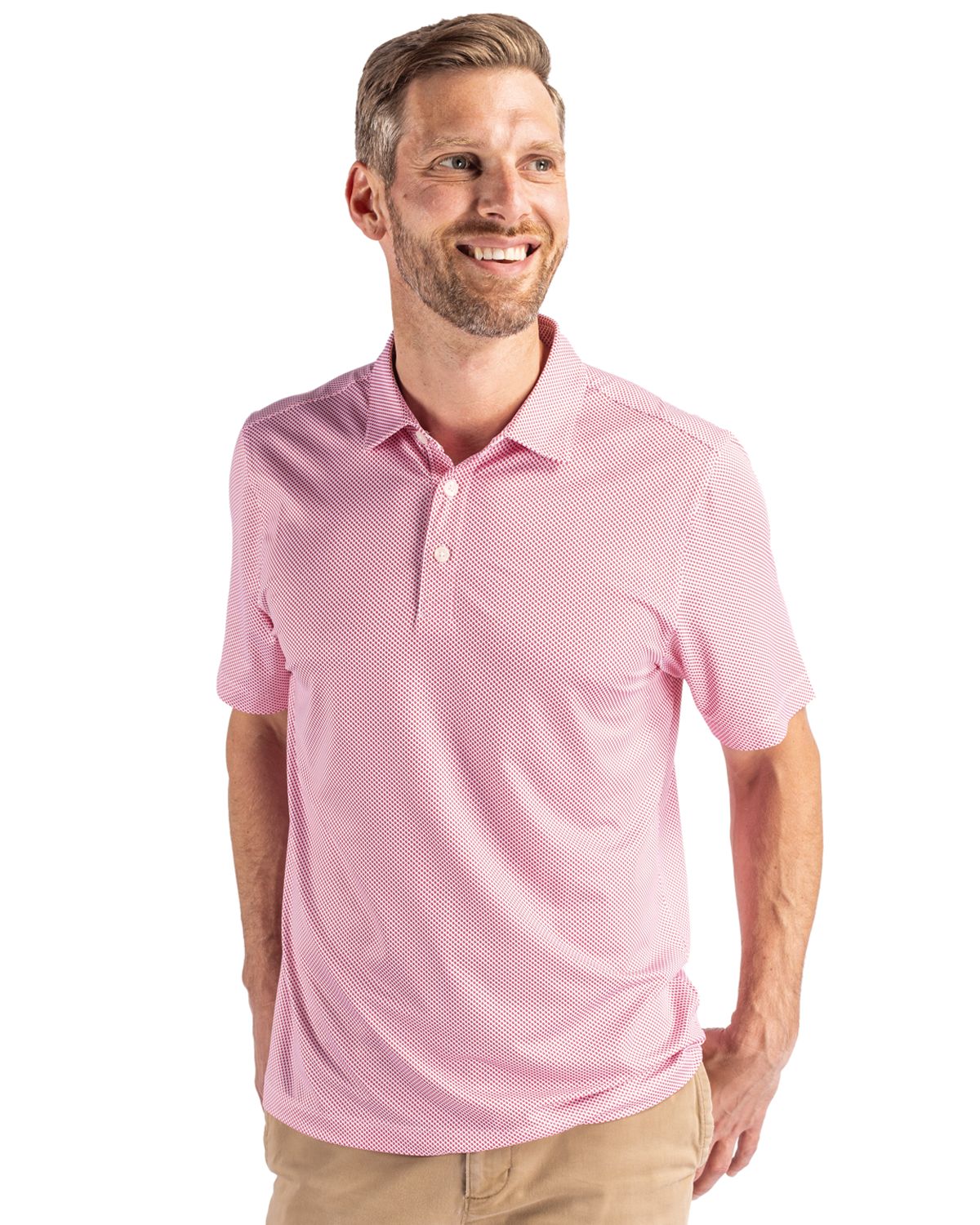 Cutter & Buck Men's Pike Recycled Symmetry Print Polo-5