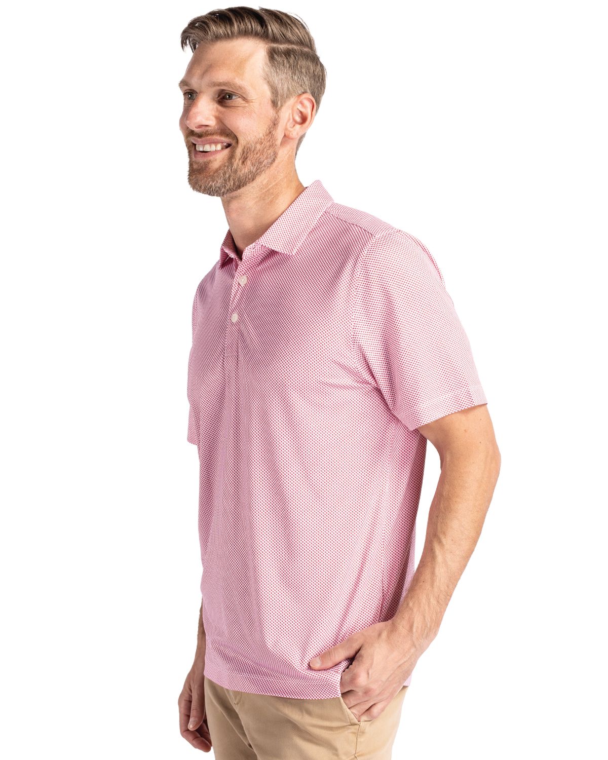 Cutter & Buck Men's Pike Recycled Symmetry Print Polo-7