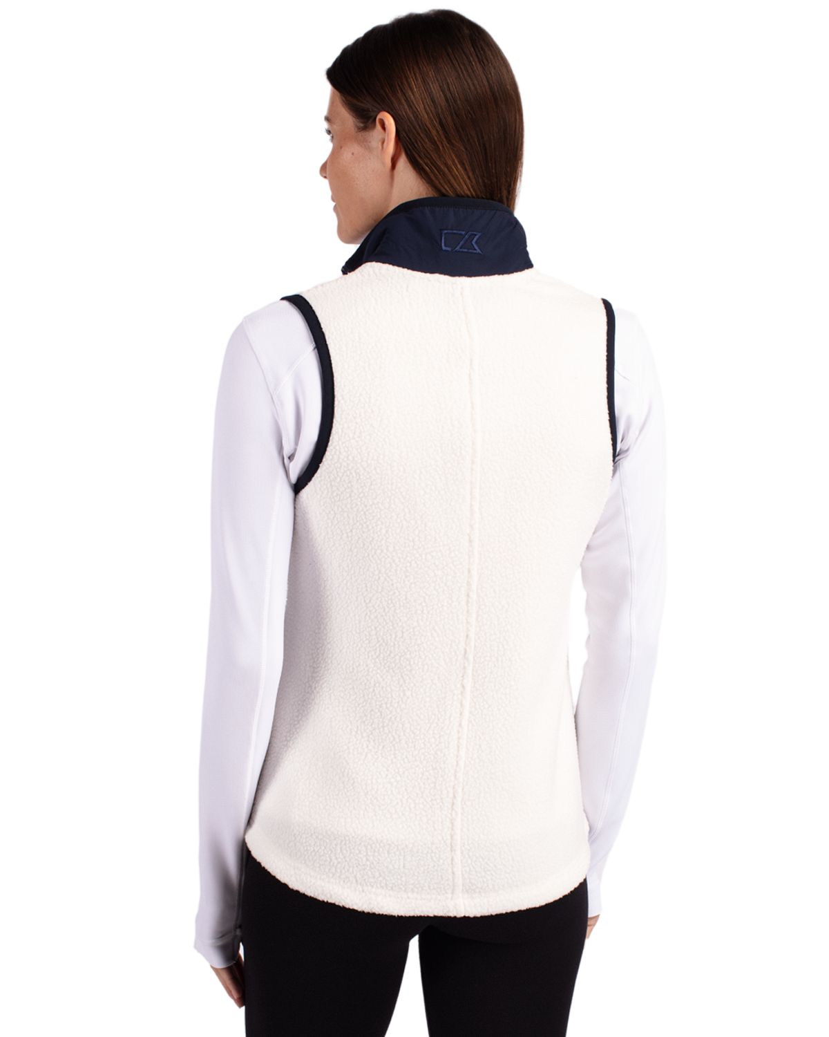 Cutter & Buck Women's Cascade Epic Comfort Recycled Sherpa Fleece Full Zip Vest-5