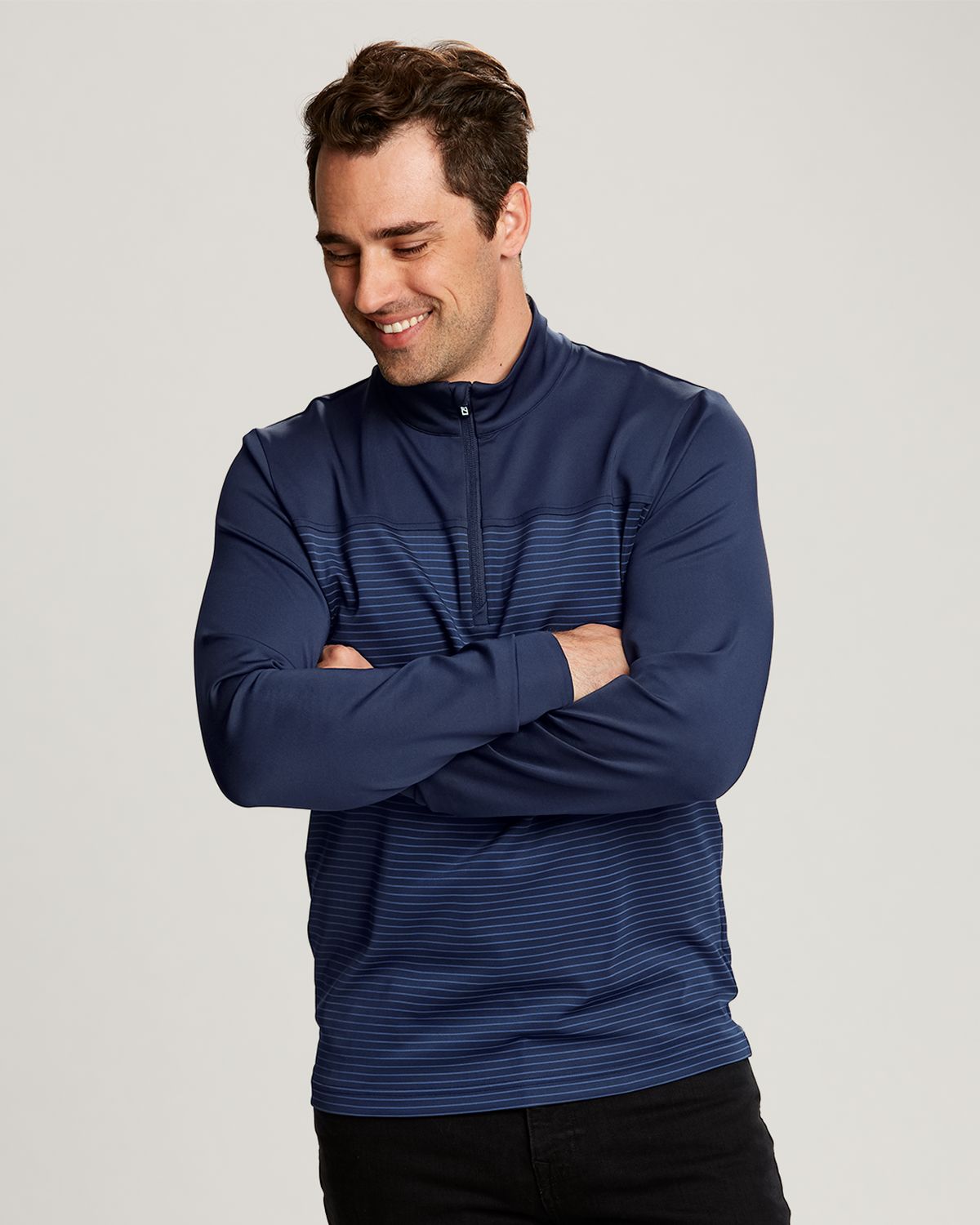 Cutter & Buck Men's Traverse Stripe Quarter Zip Pullover-7