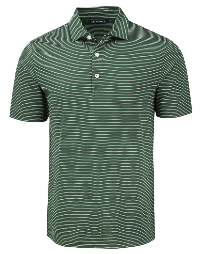 Cutter & Buck Men's Forge Recycled Fine Line Stripe Four-Way Stretch Polo-2