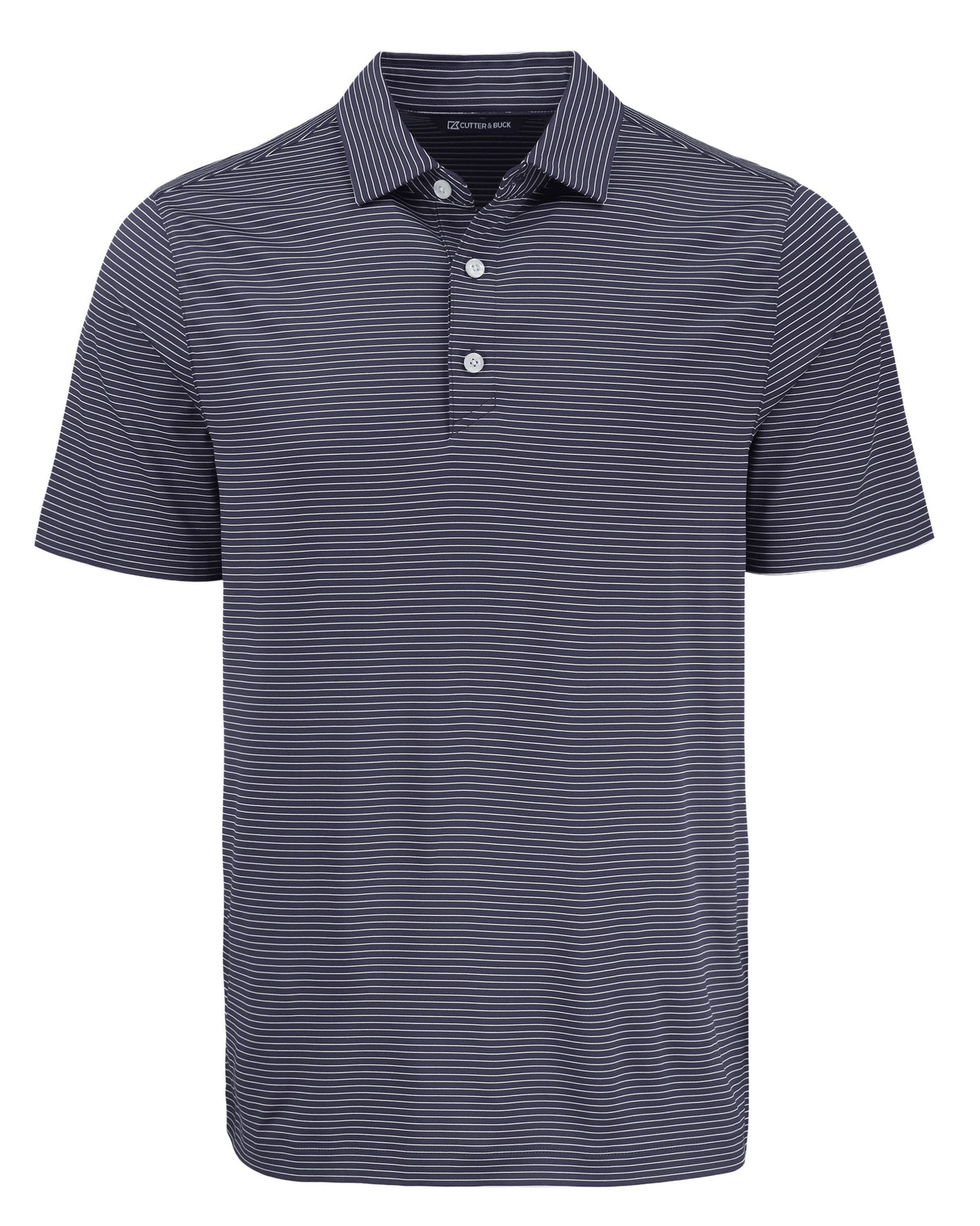 Cutter & Buck Men's Forge Recycled Fine Line Stripe Four-Way Stretch Polo-2