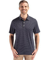 Cutter & Buck Men's Forge Recycled Fine Line Stripe Four-Way Stretch Polo-5