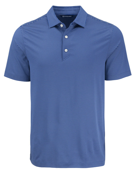 Cutter & Buck Men's Forge Recycled Fine Line Stripe Four-Way Stretch Polo-1