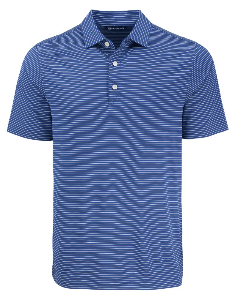 Cutter & Buck Men's Forge Recycled Fine Line Stripe Four-Way Stretch Polo-2