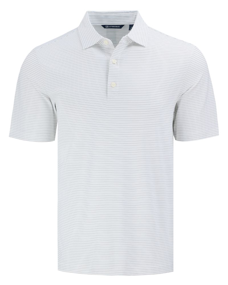 Cutter & Buck Men's Forge Recycled Fine Line Stripe Four-Way Stretch Polo-2