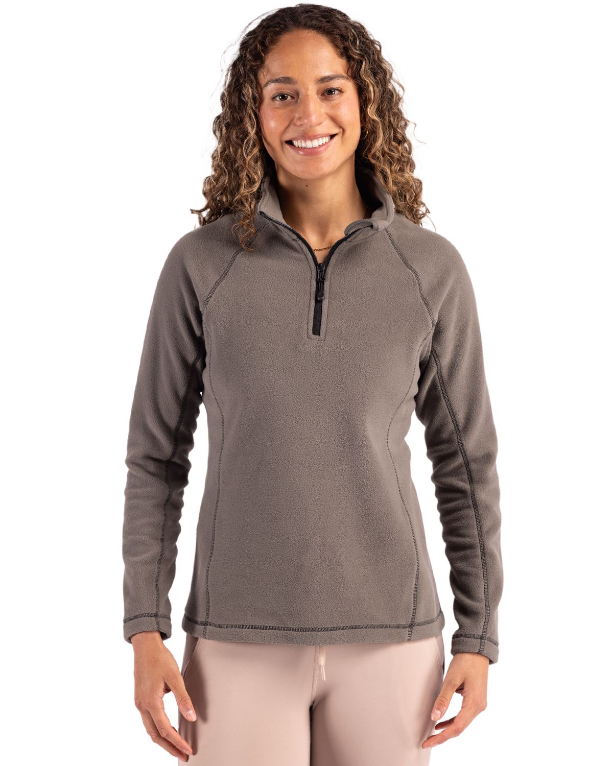 Clique Women's Powder Recycled Fleece Quarter Zip Jacket-2