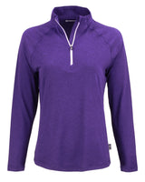 Cutter & Buck Women's Coastline Recycled Double Peached Quarter Zip Pullover-4