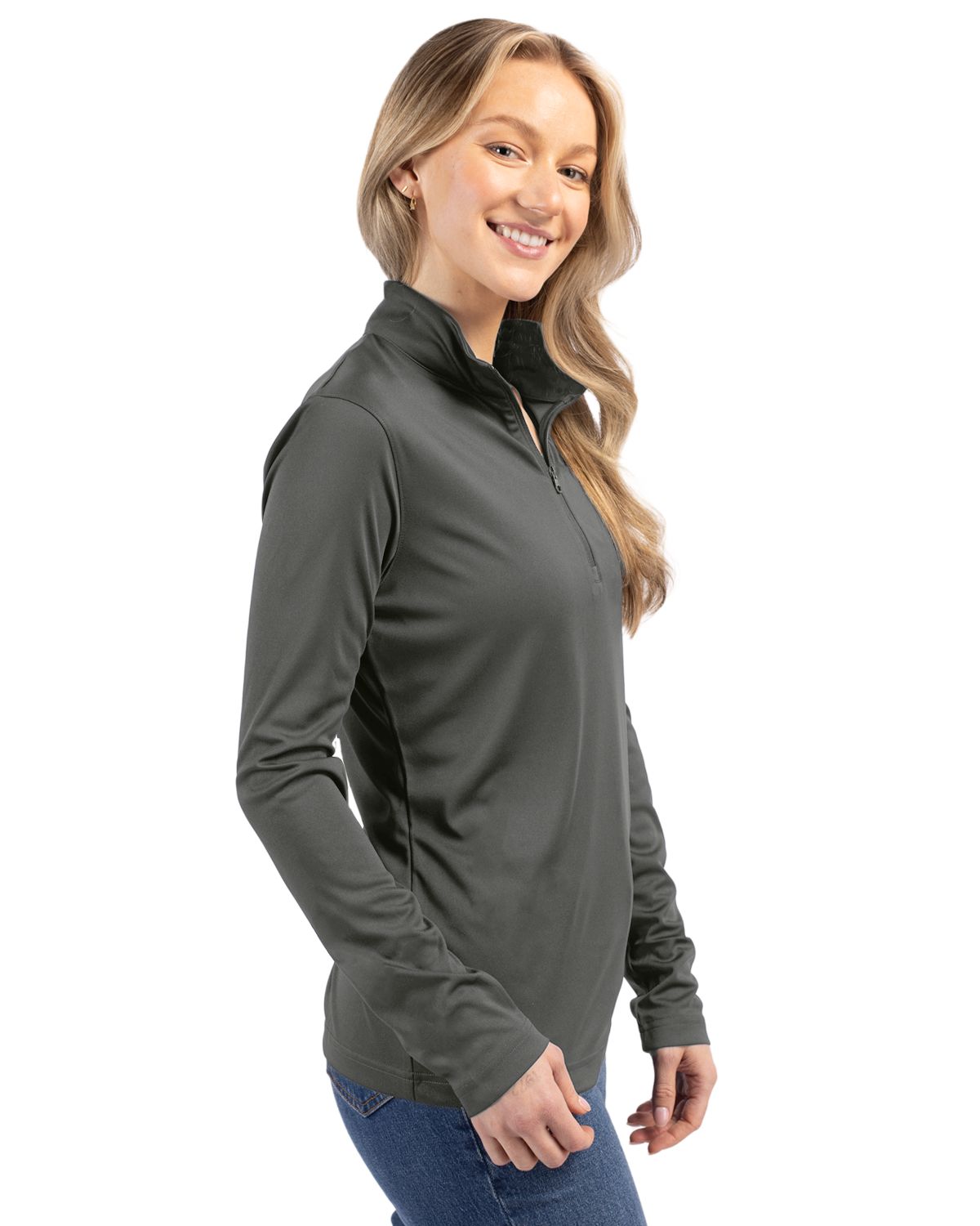 Clique Women's Spin Solution-dyed Performance Interlock Half Zip-3