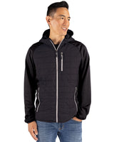Cutter & Buck Men's Rainier Recycled Insulated Hybrid Puffer Full Zip Jacket-11