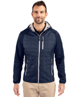 Cutter & Buck Men's Rainier Recycled Insulated Hybrid Puffer Full Zip Jacket-7